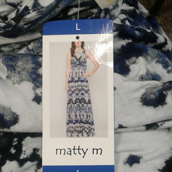 Matty M Women's Crossover V-Neck Pull Over Maxi Dr - Picture 3 of 4